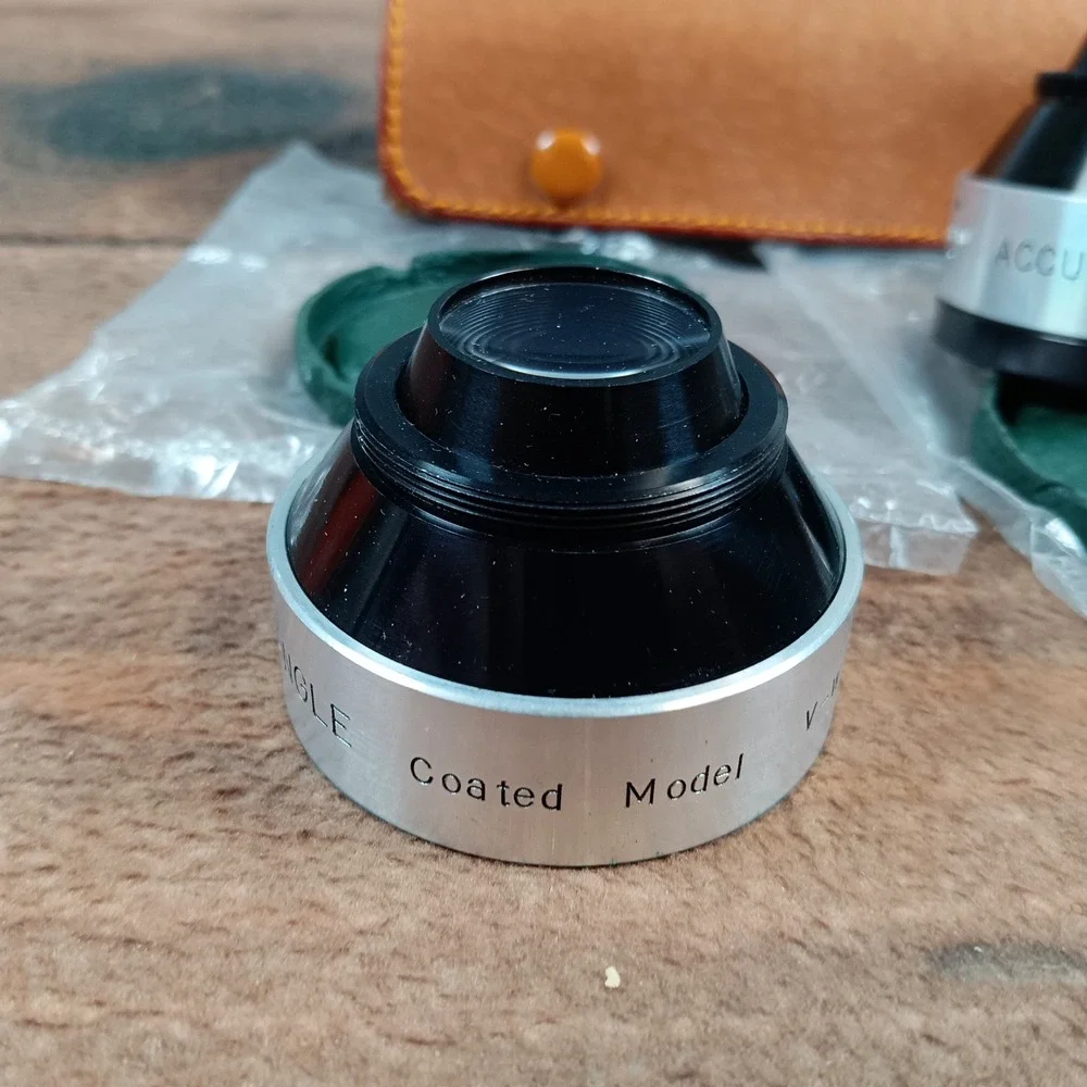 Accura Aux Lens Set Wide Angle Telephoto V-W Silver Black Excellent With Case